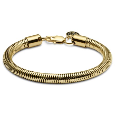 Essentials | Pulsera de cadena de serpiente dorada de 6 mm para hombres - Pulseras de acero