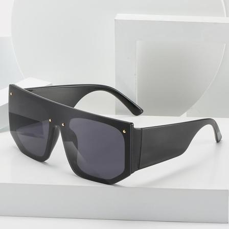 Solglasögon unisex bred bågar elastiskt material Black one size