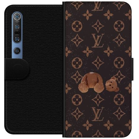 Kompatibel Tegnebogsetui til Xiaomi Xiaomi Mi 10 Pro 5G Luksuriøst monogrammønster med knust bamse i mørk modeæstetik
