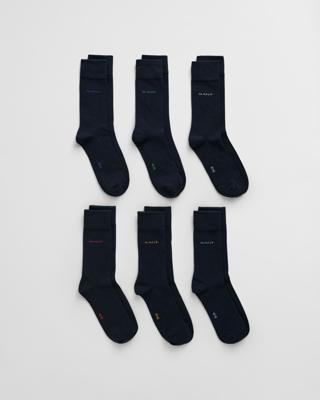 GANT - Myke bomullssokker, 6 par - Herre - 4042
