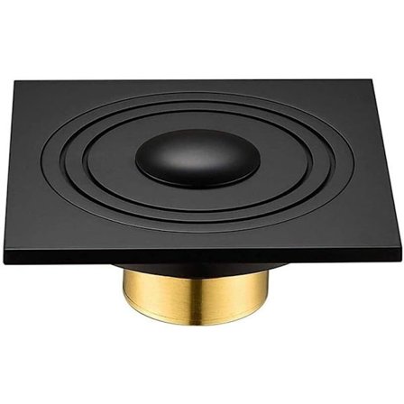 Lineær bruseafløbsdæksel, fuld kobber deodorant fortykket dyb-vand forseglet gulvafløb, deodorant, overløbssikret (størrelse: 10*10cm)