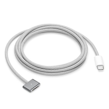 For MacBook 2m 140W Kompatibel med MagSafe 3 Flettet Ledning USB-C til Magnetisk Ladekabel
