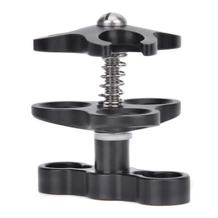 Sort Dykker Triple Ball Clamp i Aluminium Legering Udendørs Kamera Arm Klip Tilbehør