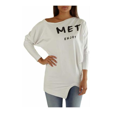 Met, T-Shirt Wit, Dames, Maat:XS