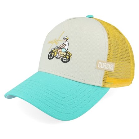Coastal - Grå trucker Caps - Hft H-cub Yellow/Beige/Turquoise A-Frame Trucker @ Hatstore