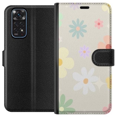 Plånboksfodral till Xiaomi Redmi Note 11 med fejdande blommor