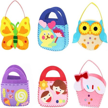 6-delt sy-kit til børn (forskellige farver), gør-det-selv-kit til små piger