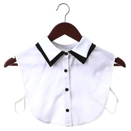 Kvinnor Män Skjorta Falsk Krage Avtagbar Slag Blus Topp Falsk Slips Spets Mode