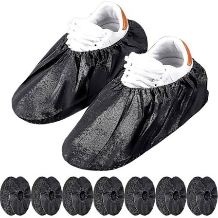 10 Par Genanvendelige Skridsikre Sko-overtræk Vandtætte Støvleovertræk Til Beskyttelse Af Tæpper I Hjemmet Maskinvaskbare (Sorte) -t