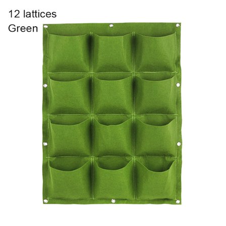 Multi-Pocket Vägghängande Planteringspåse Vertikal Flower Grow Pouch Planter Trädgård