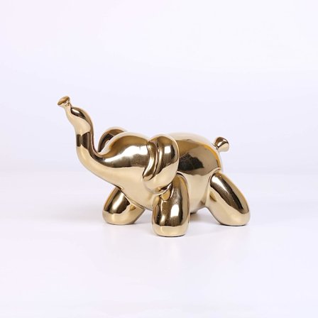 Gull Hjemmeinnredning Ballongfigur Accent, Liten Keramisk Dyrest