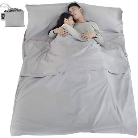 Dobbel sovepose Myk Dobbel Sovepose Laken Bomullsvarm Sovepose Lett Reiselaken For Hotell Utendørs Reise