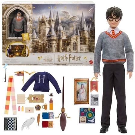 Harry Potter Adventskalender Harry dukke + tilbehør dekorasjoner klær bakgrunn 25 objekter Pastel colors