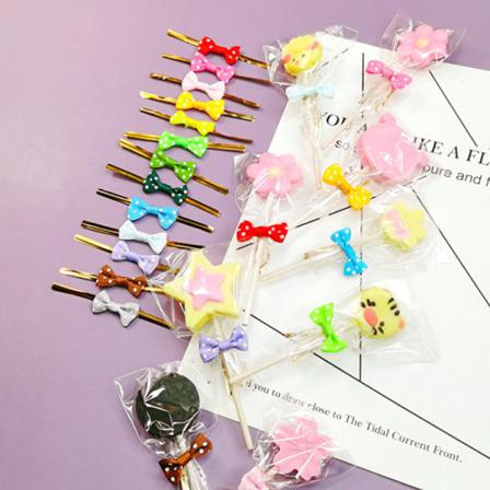 100st Fluga Förpackning Rosett Bindande Candy Seal Tie