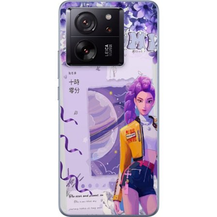 Kompatibelt Mobilskal till Xiaomi Xiaomi 13T Pro Kpop Demon Hunters Rumi Lila Planet Kosmisk Idol Stil Fantasy