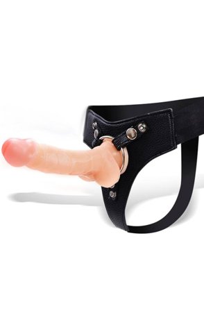 Mistress Elastischer Strap-on Silikondildo 18 cm