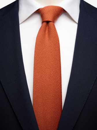 John Henric Men's Dunkelorange Wollkrawatte Size 7,5