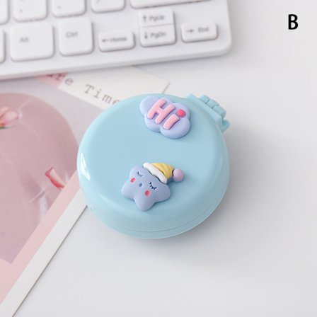 Bärbar resevikbar hårborste med spegel Kompakt ficka S