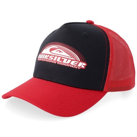 Quiksilver - Rojo trucker Gorra - Decades H Black/Salsa A-Frame Trucker @ Hatstore