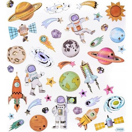 Doigtier Dp hantverk klistermärken Rymd 42 stycken