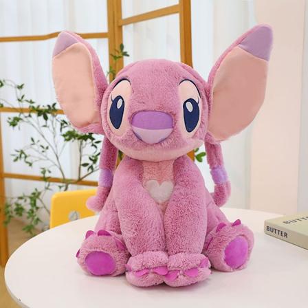 Angel Medium Myk Plysjleke, Lilo & Stitch, Populær Stitch og Angel Plysj med Fleksible Ører og Brodert Funksjoner - Medium 15 tommer Angel