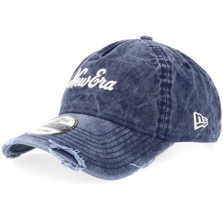 New Era - Blå unconstructed Keps - Pigment Wash 9TWENTY A-frame Dad Cap @ Hatstore