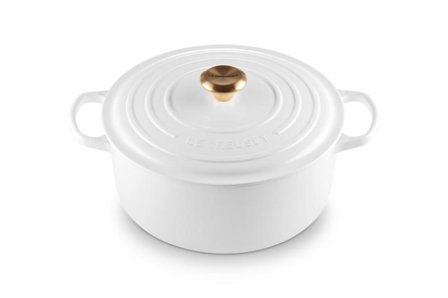 Le Creuset Støpejernsgryte Signature Hvit 6,7L