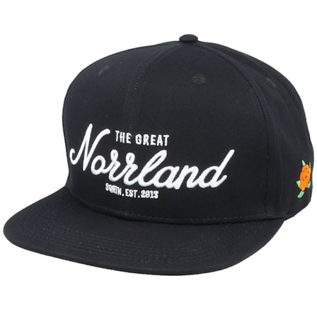 SQRTN - Schwarz snapback Cap - Great Norrland Black Snapback @ Hatstore