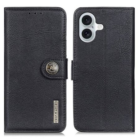 KHAZNEH iPhone 16 Skal Läder Svart