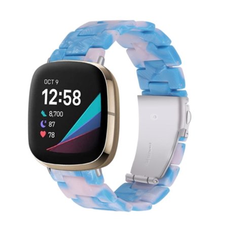 För Fitbit Versa 3 / Sense Universal Resin Watch Band