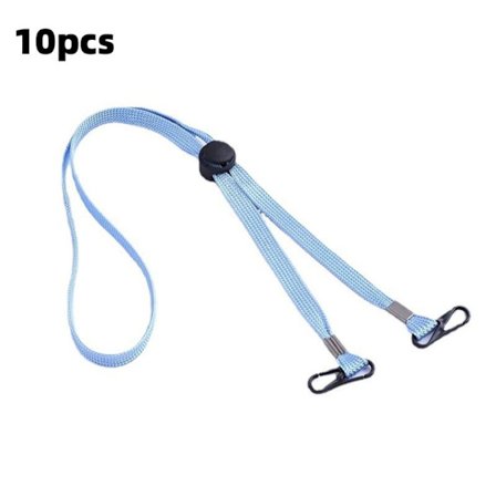 10 stk Hat Hagesnor Vindtæt hattestrop LYSEBLÅ