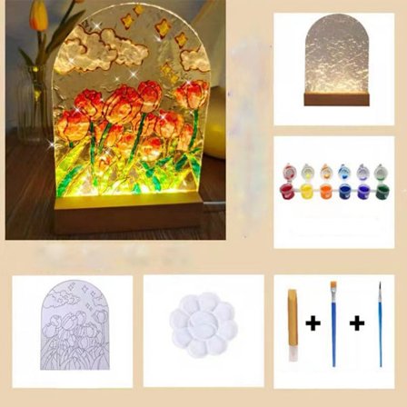 Tulipanatlampe Sengelamper TRE FARVER1 TRE