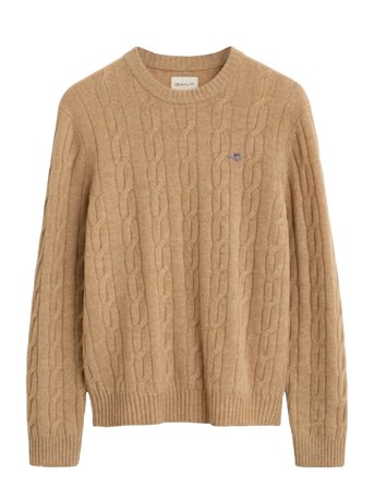 Lambswool Cable C-Neck Beige GANT