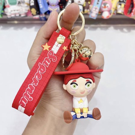 Toy Story Nyckelring Anime Tecknad Buzz Lightyear Woody Monster Mike Silikon Nyckelring Hänge