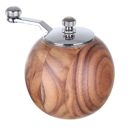 Salt- och Pepparkvarn Rund 8 cm Trä