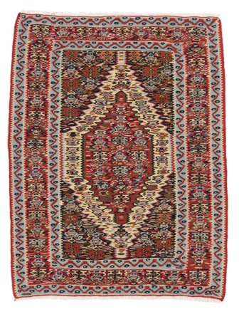 73X96 Dywan Orientalny Kilim Senneh Fine Ciemnoczerwony/Brunatny (Wełna, Persja/Iran)