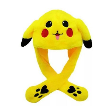 Pikachu Pikachu-hattu, pupunkorvat, liikkuva hyppypäähine, hauska pupu KLB