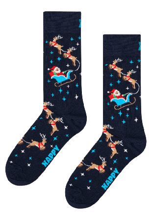 Happy Socks Sleigh Sock Sockor Unisex Svart 36-40