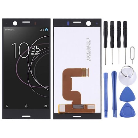 OEM LCD-skjerm for Sony Xperia XZ1 Compact med digitaliserer full montering (svart) [DB]