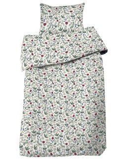 Påslakanset Lexi med tryckt blommotiv 2-delar Vit - Redlunds