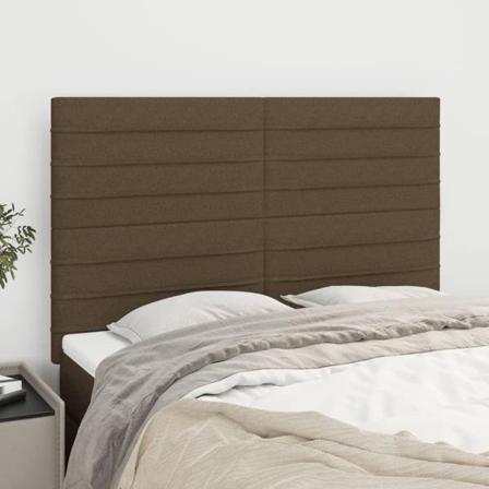 Vidaxl Huvudgavlar 4 St Mörkbrun 72x5x78/88 Cm Tyg Brun