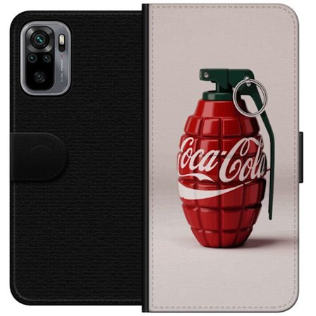 Kompatibelt Lommeboketui til Xiaomi Xiaomi Redmi Note 10S Kunstnerisk illustrasjon av Coca Cola granateple i rødt og grønt, pop art inspirert motiv