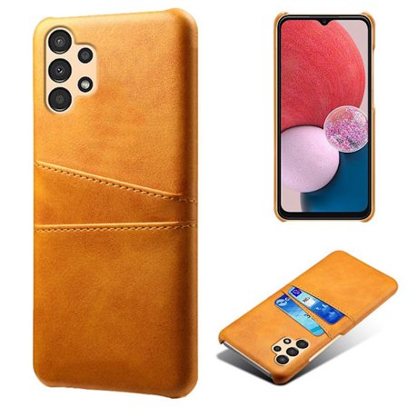 Nahkainen korttikotelo Samsung Galaxy A13 Cognac