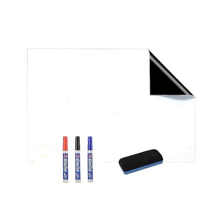 Whiteboard Folie 60x40 Cm Magnetisk, Selvklebende Magnetisk Folie Hvit Inkluderer Whiteboard Marker