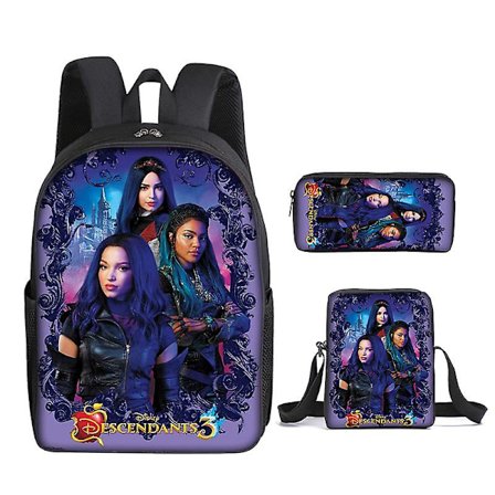 2024 Ny Descendants Ryggsäck Tredjedelat Ryggsäck Seriefigur Student Ryggsäck Axelväska Pennfodral 7