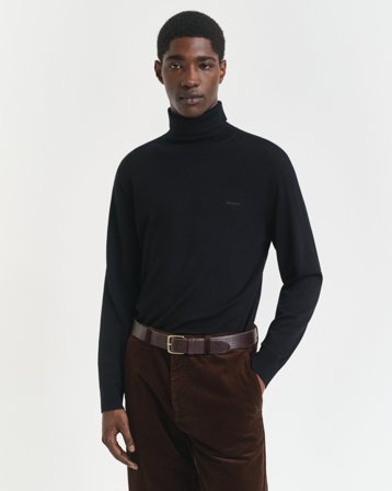 GANT Herren Rollkragenpullover aus extrafeiner Merinowolle (S)