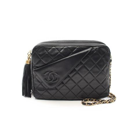 Chanel Vintage Pre-owned Crossbody Tas , Zwart , Dames , Maat: ONE Size Vintage Tassen