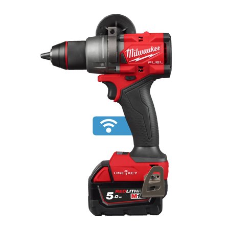 Milwaukee M18 ONEDD3-502X Borrmaskin med batteri och laddare, Elhandverktyg