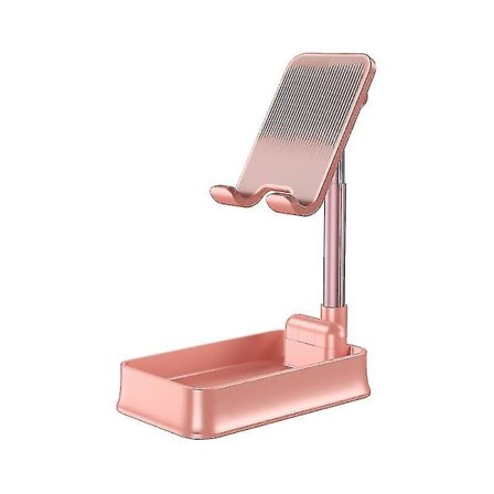 Teleskooppinen metalli matkapuhelinteline, alumiiniseos työpöydän teline, tablet-tietokoneen yleisteline