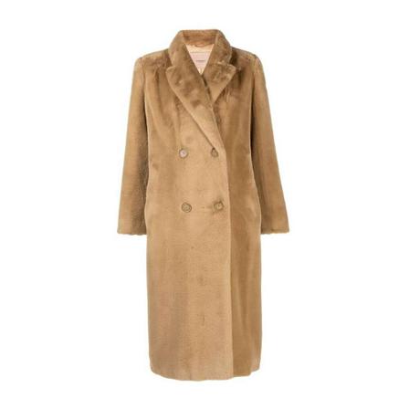 Twinset, Double-Breasted Coats Beige, Dames, Maat:M